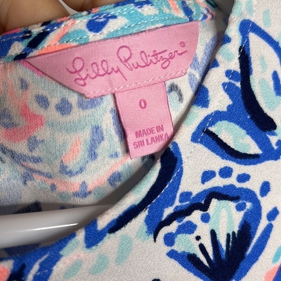 Lilly Pulitzer Donna Boxy Cropped Striped Floral Sleeveless Tank Top - Picture 3 of 6